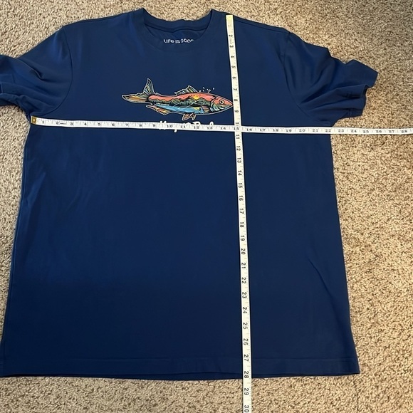 Set of 2 Life is Good Cotton T- Shirts Cowl neck, relax fit Size L - Picture 8 of 14